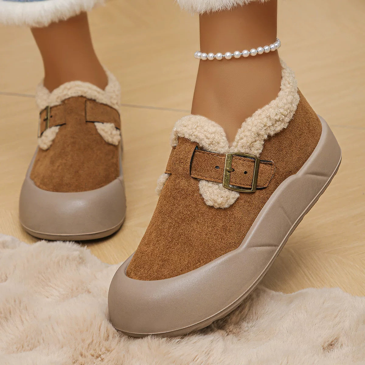 Zapatos de Invierno para Mujer con Forro Afelpado