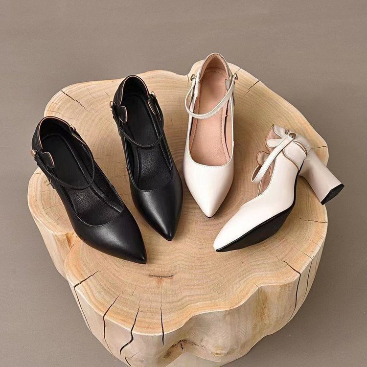 Zapatos de cuero estilo inglés, diseño clásico combinable