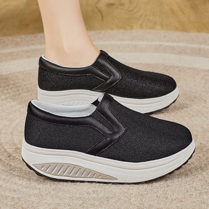 Zapatos de plataforma de malla con aumento de altura