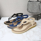 Sandalias dedo tejido mixto