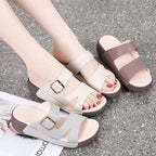 Zapatillas antideslizantes con tacón de cuña