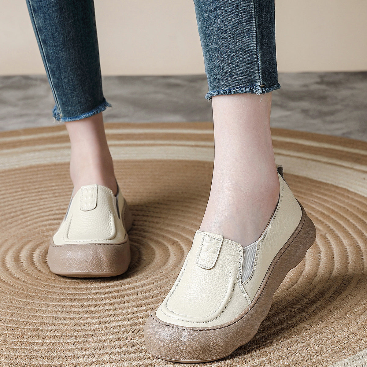 Zapatos de suela blanda 100% de cuero genuino