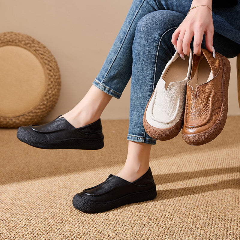 Zapatos casuales de cuero 100% genuino