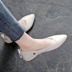 Zapatos planos de cuero