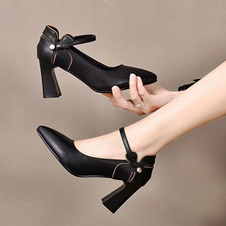 Zapatos de cuero estilo inglés, diseño clásico combinable