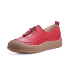 Zapatos de cuero vacuno estilo vintage para mujer