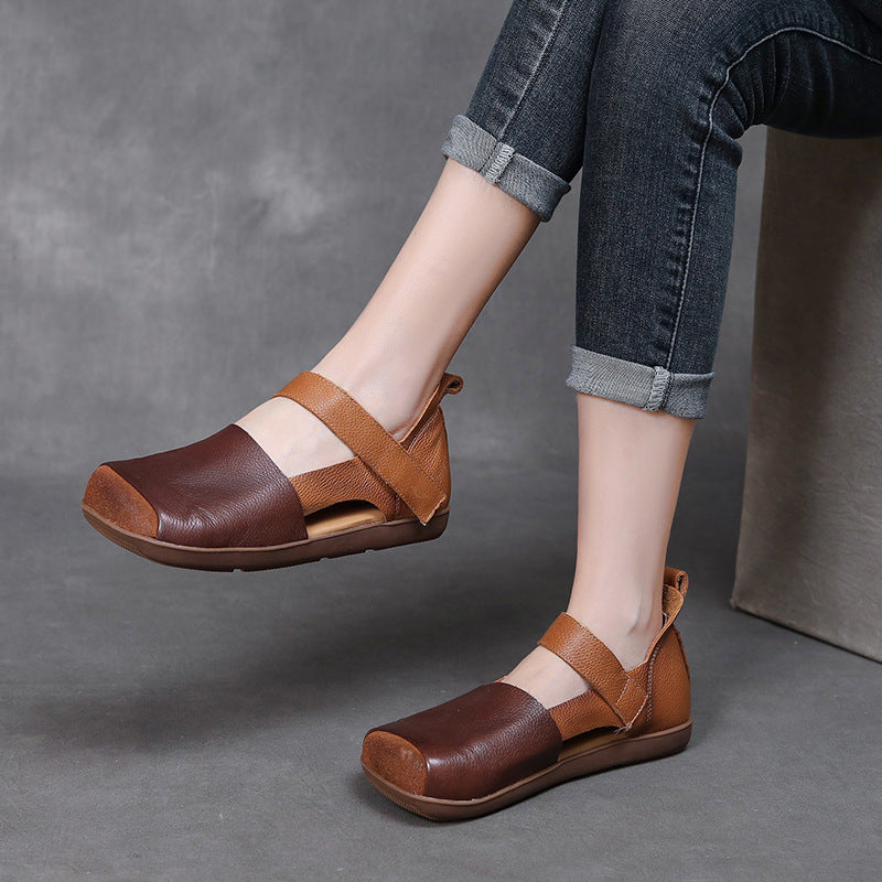 Sandalias cuero suave vintage