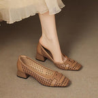 Zapatos de piel – Punta cuadrada estilo francés