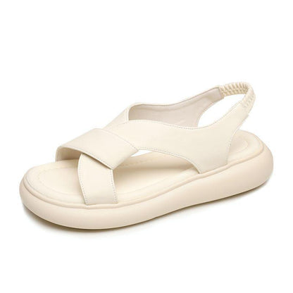 Sandalias de plataforma con tiras cruzadas para mujer