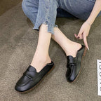 Zapatos casuales de cuero genuino para mujer