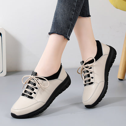 Zapatos para caminar de suela blanda de cuero genuino
