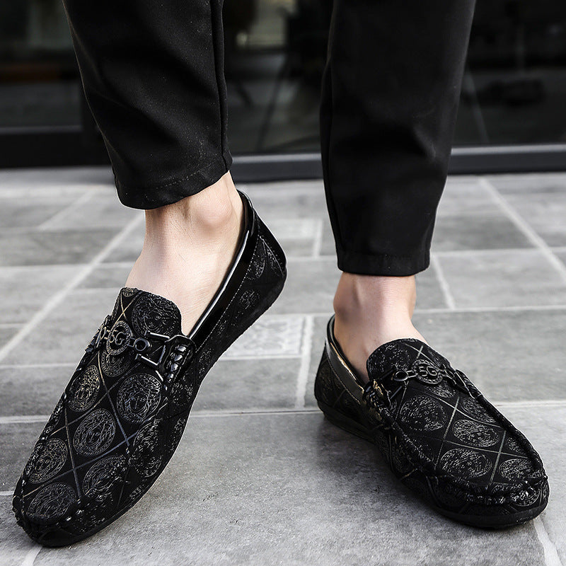 Mocasines de conducir casuales para hombre de suela blanda