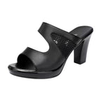 Zapatos de cuero tacón alto – Verano