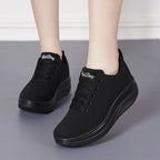 Zapatillas de running con cordones y punta redonda