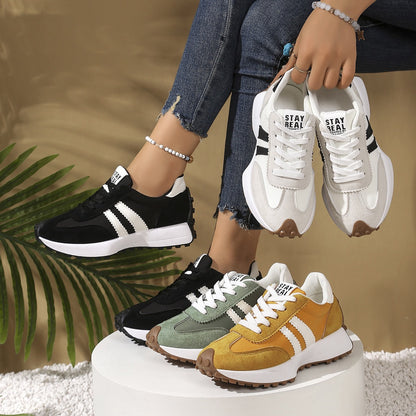 Zapatillas deportivas de mujer con suela gruesa antideslizante