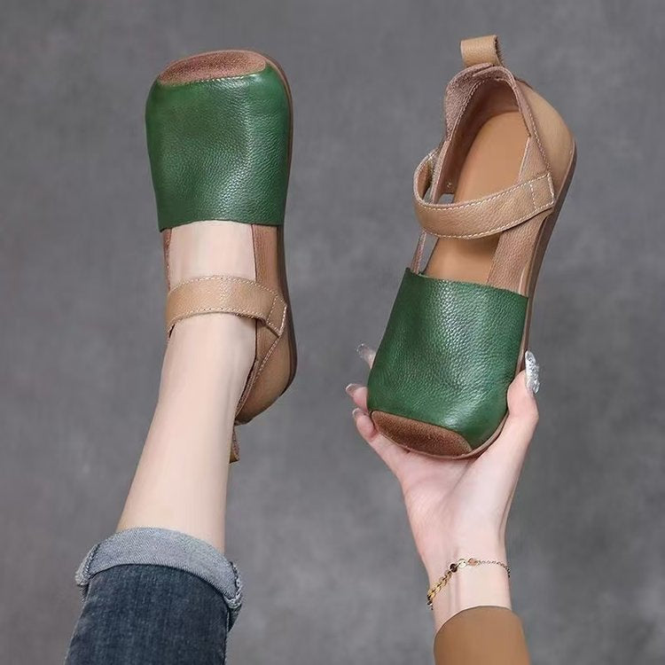 Sandalias cuero suave vintage