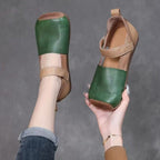 Sandalias cuero suave vintage