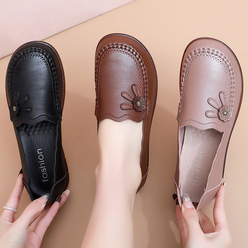 Zapatos cuero suave antideslizante