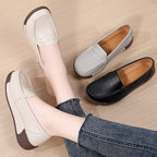 Zapatos de Piel Slip-On con Plataforma
