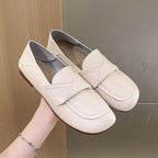 Zapatos casuales de cuero genuino para mujer