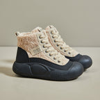Zapatos casuales de terciopelo con suela gruesa que realzan la altura