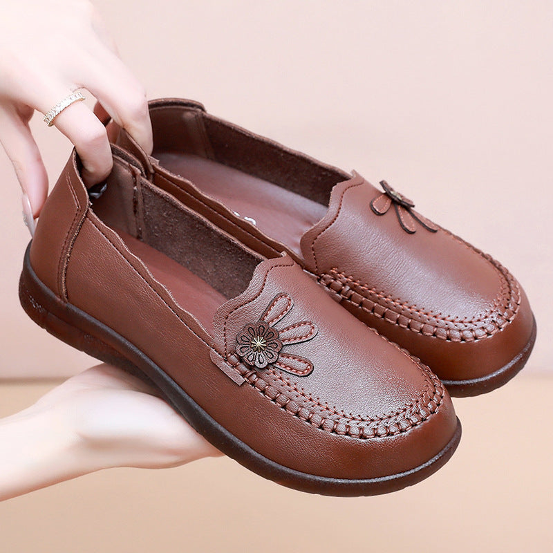 Zapatos cuero suave antideslizante