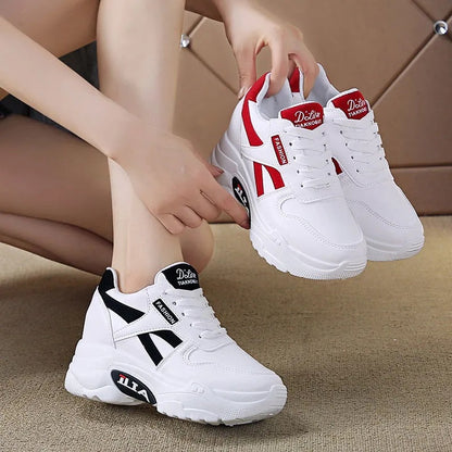 Zapatos casuales ortopédicos de plataforma de cuero