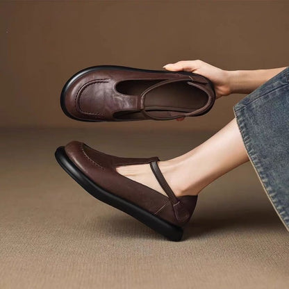 100% Zapatos de plataforma de cuero