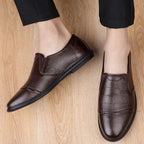 Zapatos de cuero de negocios con suela blanda