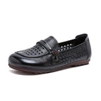 100% cuero genuino zapatos suela blanda