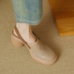 Zapatos Mary Jane transpirable de plataforma redonda
