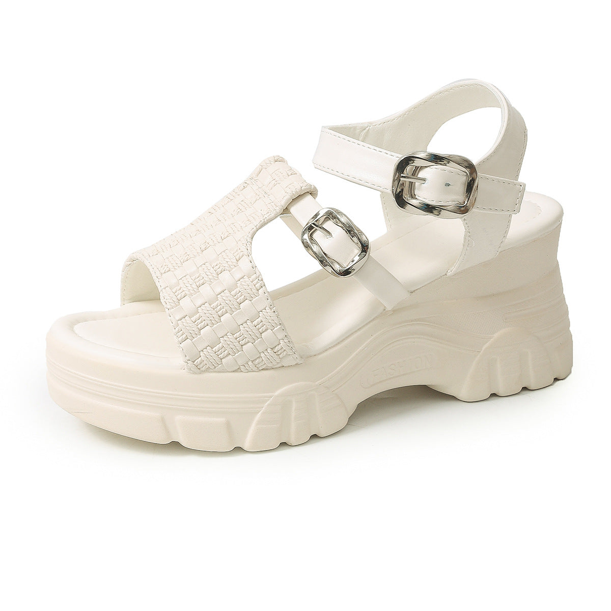 Sandalias de plataforma con hebilla