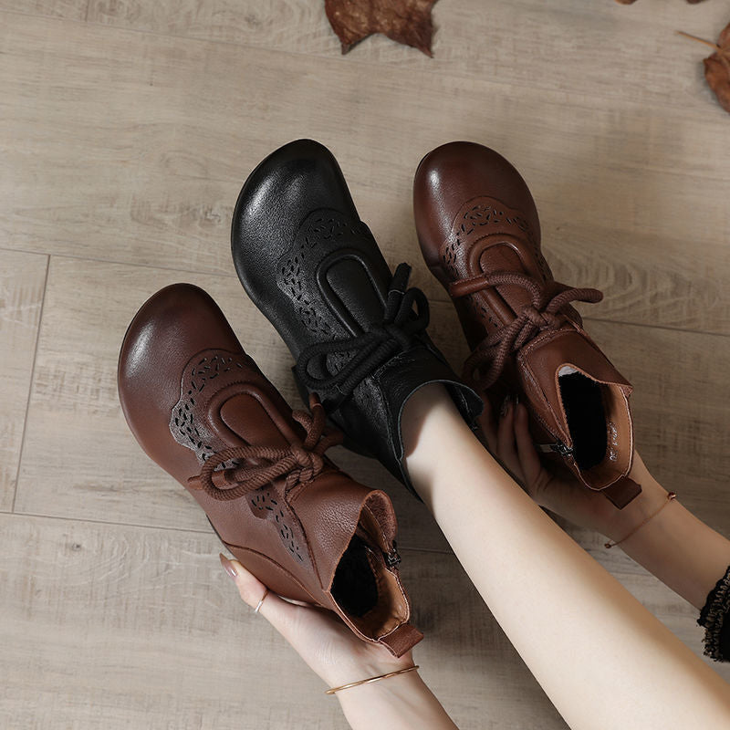 Botas cortas de piel vintage