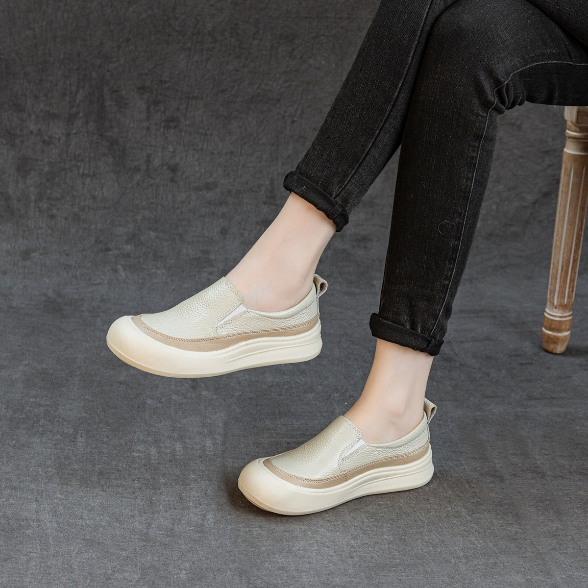 Zapatos de suela blanda 100% piel de vaca