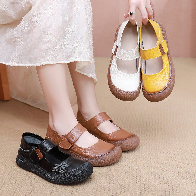 Zapatos cuero vacuno vintage hechos a mano