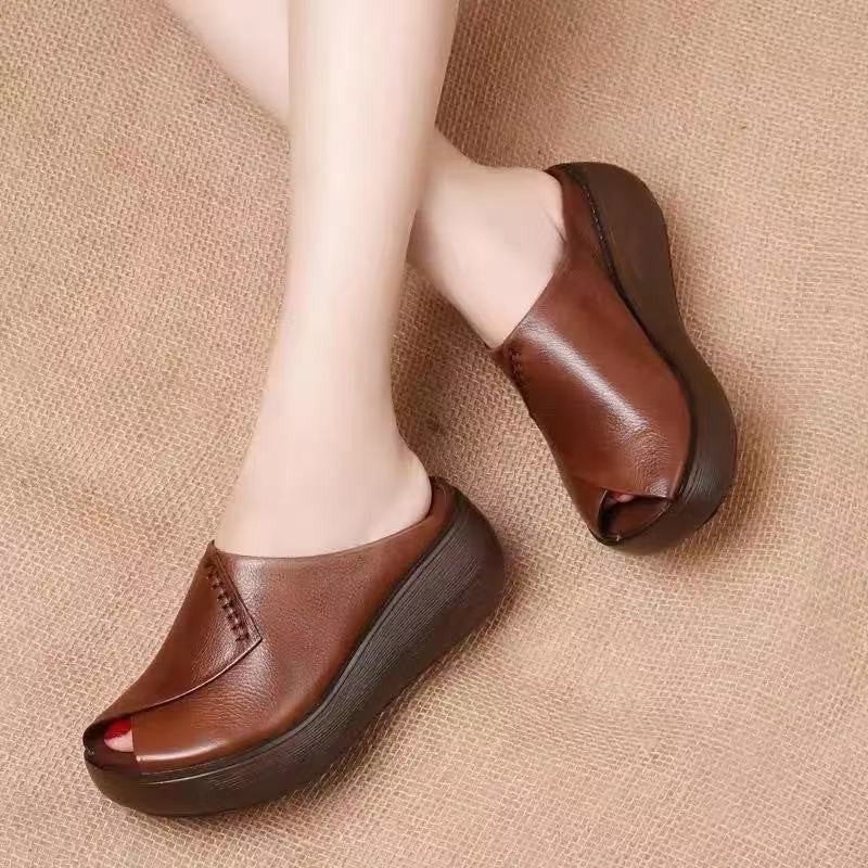 Pantuflas ortopédicas de piel auténtica