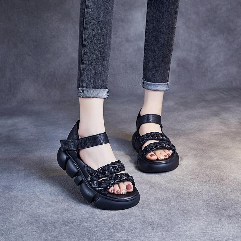 Sandalias trenzadas para mujer