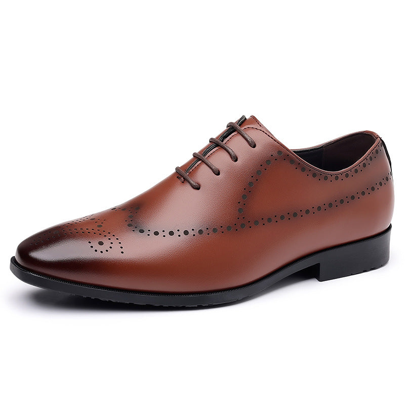 Zapatos de cuero con recortes para hombre (tallas grandes)