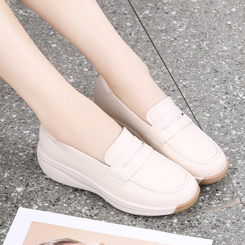 Zapatos casuales versátiles de suela gruesa
