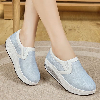 Zapatos de plataforma de malla con aumento de altura