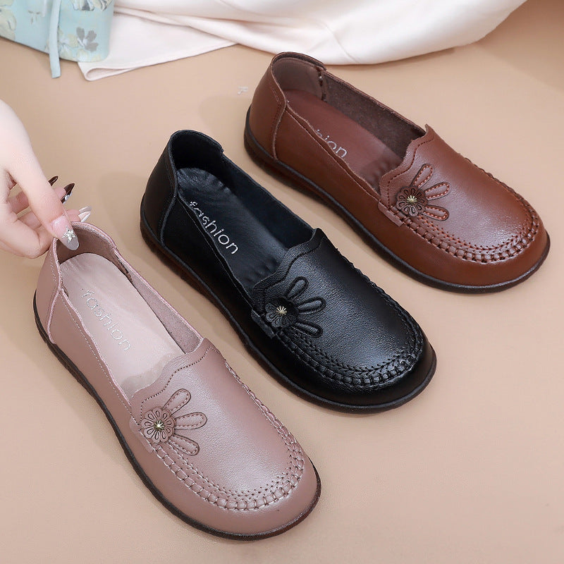Zapatos cuero suave antideslizante