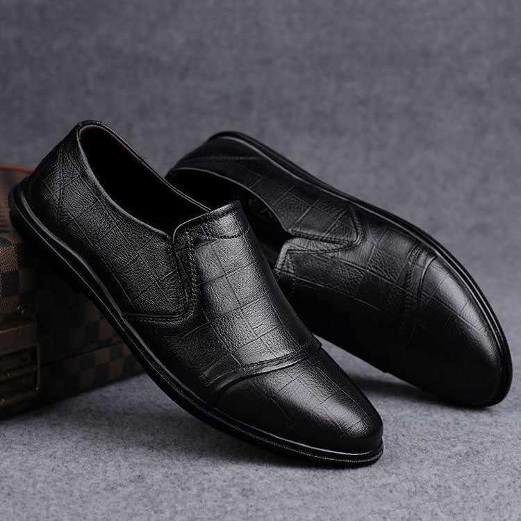 Zapatos de cuero de negocios con suela blanda