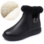 Botas de lana con suela blanda de cuero genuino