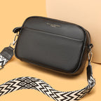 Bolso caído minimalista en cuero de primera capa