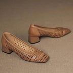 Zapatos de piel – Punta cuadrada estilo francés