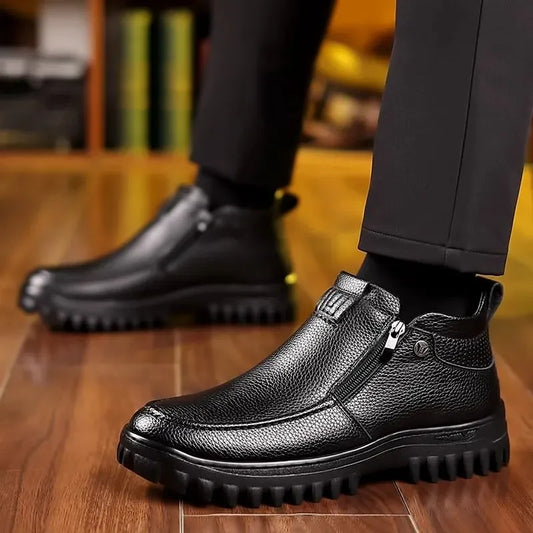 Zapatos cálidos para hombre 100% piel de vacuno