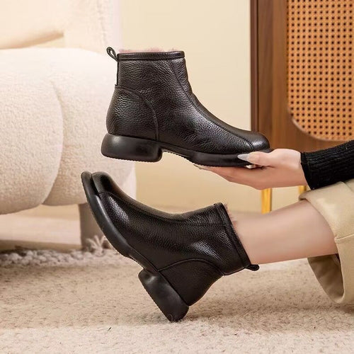 Botas de nieve de piel súper gruesa