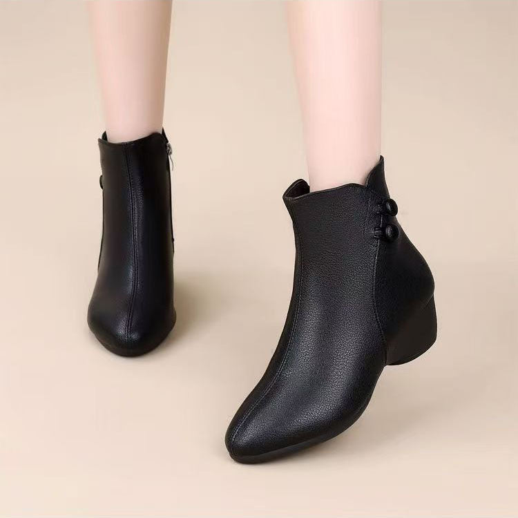 Botines de cuña nuevos (piel auténtica)
