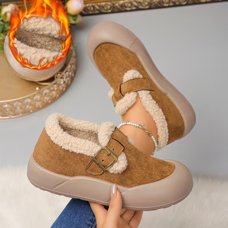 Zapatos de Invierno para Mujer con Forro Afelpado