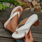 Sandalias de dedo de tacón para mujer